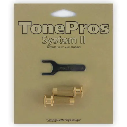 Kracherpreis TonePros MSPRS G - Metric Brass Locking Studs (P-Style) - Gold