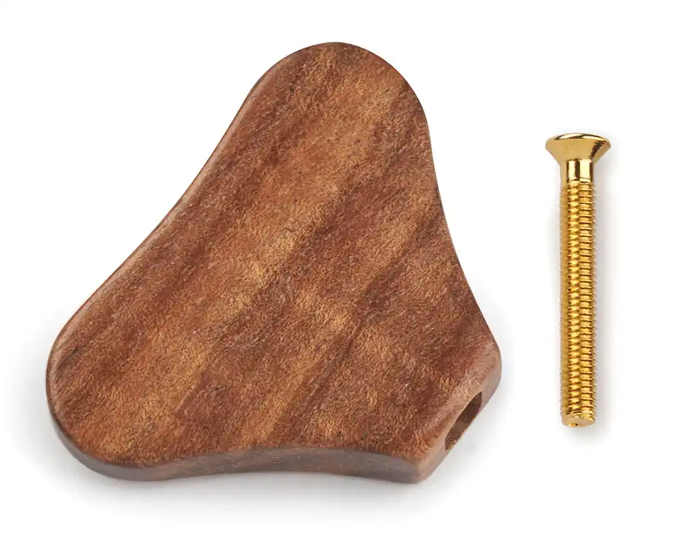 Solange Der Vorrat Reicht Warwick Parts - Wooden Peg for Warwick Machine Heads - Flamed Koa (with Gold Screw)
