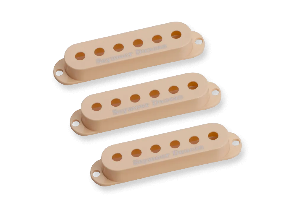 Seymour Duncan Pickup Cover Set for Strat - Cream with Logo Sale