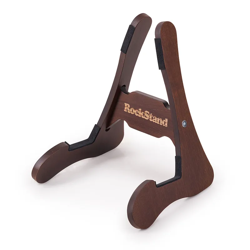 RockStand Wood A-Frame Stand - for Electric Guitar & Bass - Brown Oak Finish Markenprodukt