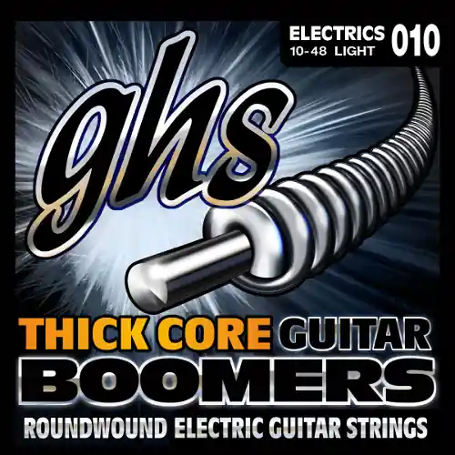 Bestseller GHS Thick Core Guitar Boomers - HC-GBL - Electric Guitar String Set, Light, .010-.048