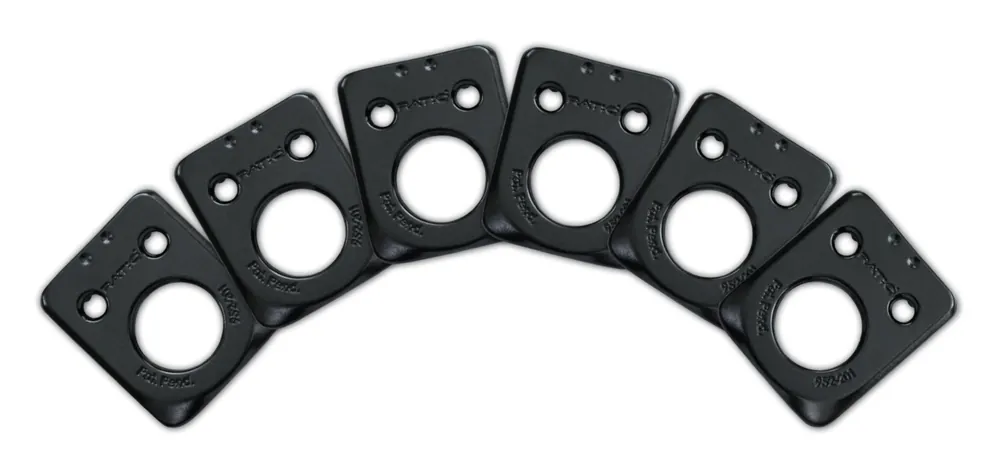 Graph Tech PRT-952-201-B0 Ratio InvisoMatch Mounting Plates, F-Style 2-Pin Hole (6 pcs.) - Black Angebot