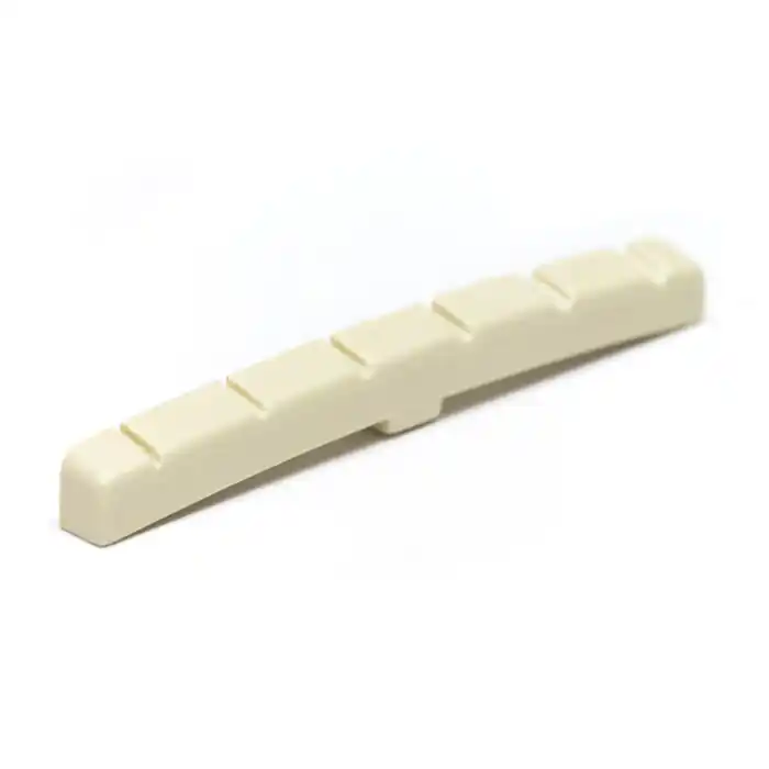 Neu TUSQ XL PQL-5000-AG - Aged F- Style Electric Guitar Nut, Flat & Curved Bottom, Slotted