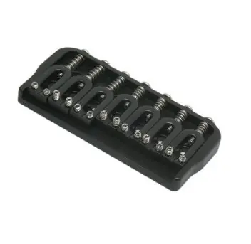 Must-Have Hipshot Fixed Guitar Bridge for 7-String, .175" / 4.5 mm - Black