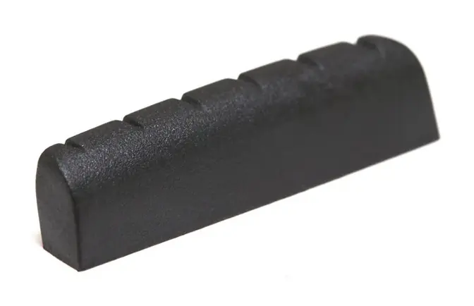 Black TUSQ XL PT-M644-00 - Slotted Guitar Nut (1 3/4" Long) - Acoustic, M-Style, Rounded, Slanted Letzte Chance