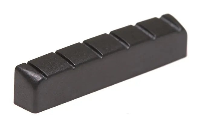 Black TUSQ XL PT-6225-00 - Slotted Guitar Nut (1 5/8" Long) - Acoustic / Electric, Flat Expressversand