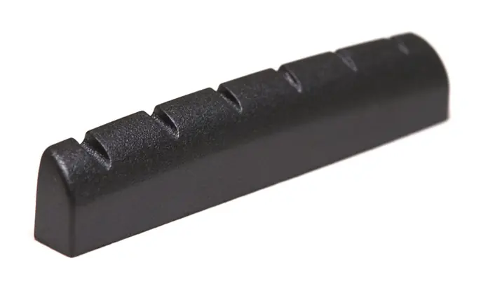 Markenware Black TUSQ XL PT-6114-L0 - Slotted Guitar Nut (1 23/32" Long) - Acoustic / Electric, Rounded, Flat, Lefthand