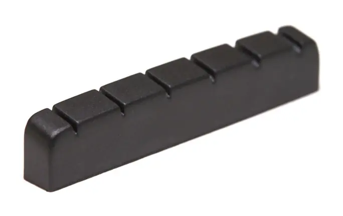 Black TUSQ XL PT-6000-00 - Slotted Jumbo Guitar Nut (44 mm) - Electric, G-Style, Flat Mega-Angebot