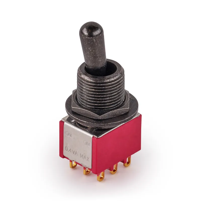 Abverkauf MEC Maxi Toggle Switch, Short, Solder Lugs, ON/ON, 3PDT - Black