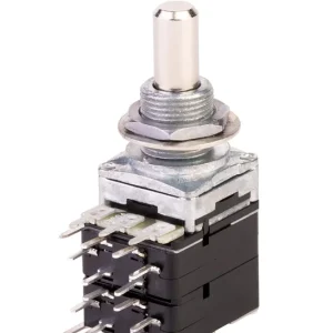 Rabatt MEC Mono Potentiometer, B500K, Push/Pull, 4PDT, Solid Shaft