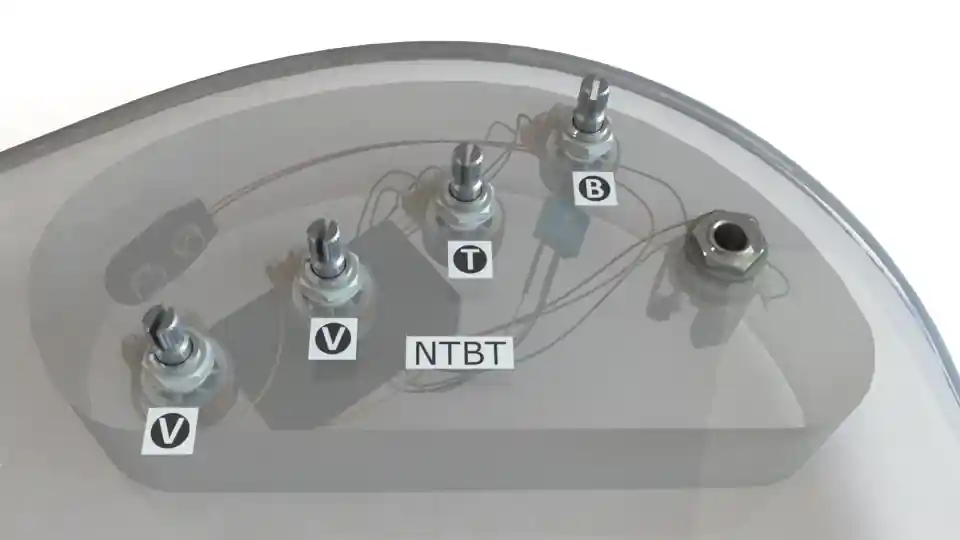 Bartolini NTBT 2-Band Preamp (HR-4.2APJ/918), 4 Inline Pots, with Bypass Nur Für Kurze Zeit