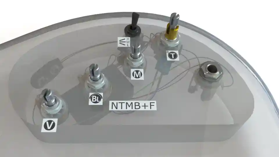 Mega-Angebot Bartolini NTMB+F 3-Band Preamp (HR-4.7J/918), 4 Inline Pots, 1 Toggle