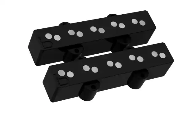 Bartolini 5-String b-axis J-Bass (b-axis J45J-L/LN-19), Set, Black Kostenloser Versand