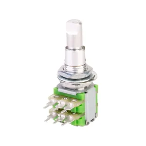 MEC Stacked Dual Mono Mini Potentiometer, A25K / A25K, Solid Shaft Markenprodukt