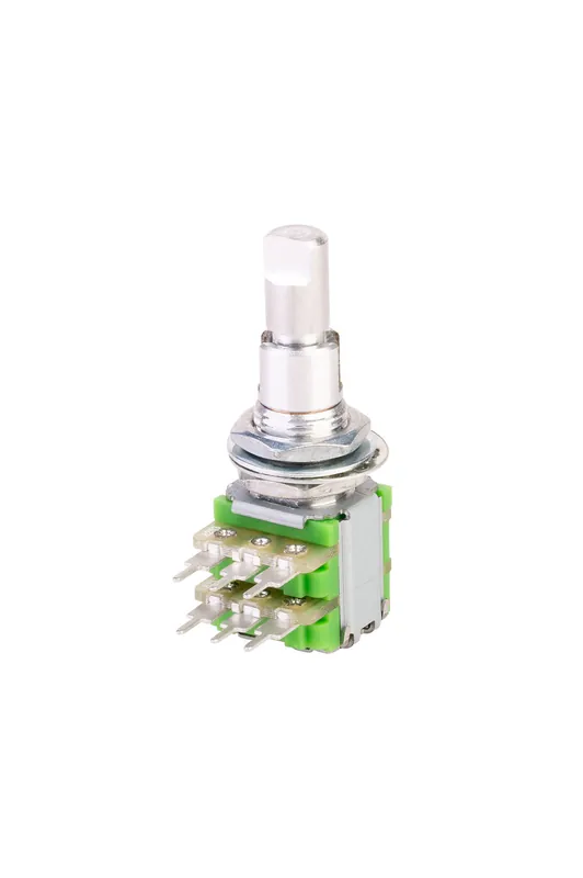 MEC Stacked Dual Mono Mini Potentiometer, A25K / A25K, Solid Shaft Markenprodukt