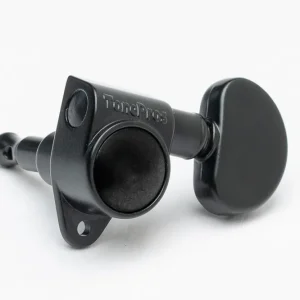 Preiswert TonePros GKB33K Tuner with 20:1 Gear Ratio and "Kidney" Style Button - Guitar Machine Heads, 3 + 3 - Black