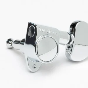 Rabatt TonePros GKB33K Tuner with 20:1 Gear Ratio and "Kidney" Style Button - Guitar Machine Heads, 3 + 3 - Chrome