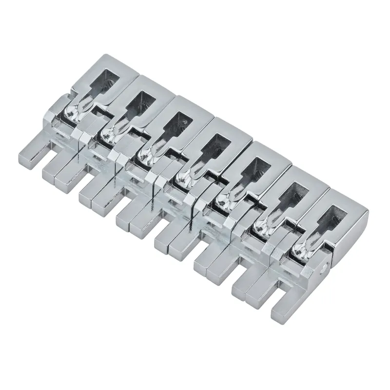 Zertifiziert Floyd Rose FRS27BSSC - Special Series 7-String Bridge Saddles Set - Chrome