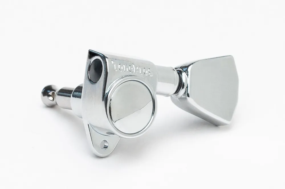 Jetzt Bestellen TonePros GKH33X Tuner with 20:1 Gear Ratio and Metal Keystone Button - Guitar Machine Heads, 3 + 3 - Chrome