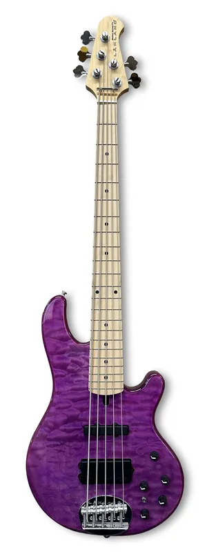 Echt Lakland Skyline 55-02 Deluxe Bass, 5-String - Translucent Purple Gloss