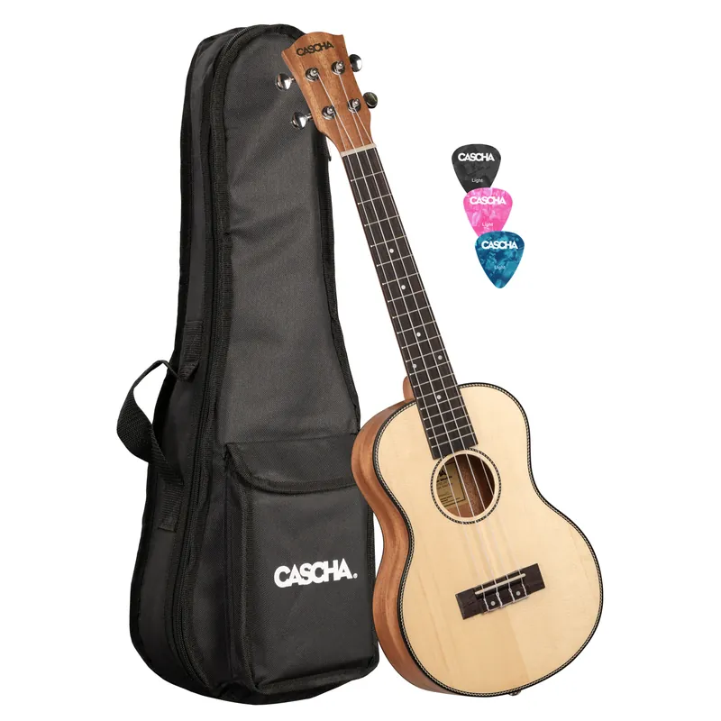 CASCHA HH 2154 Tenor Ukulele Fichte Solid Top - Set Must-Have