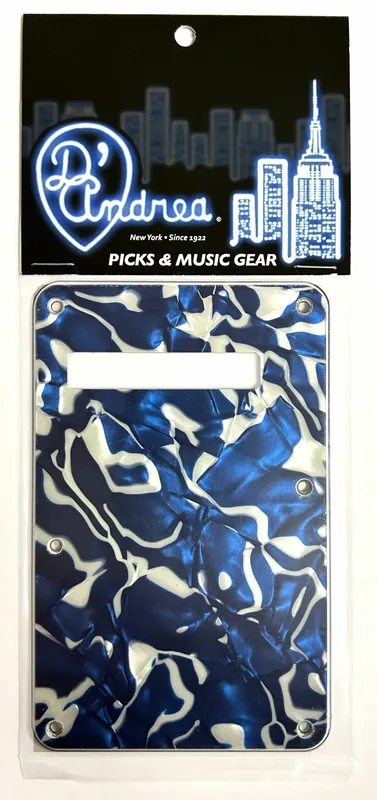D'Andrea ST-Style Tremolo Back Plate (DPP ST BSP BP), Blue Swirl Pearl Begrenztes Angebot