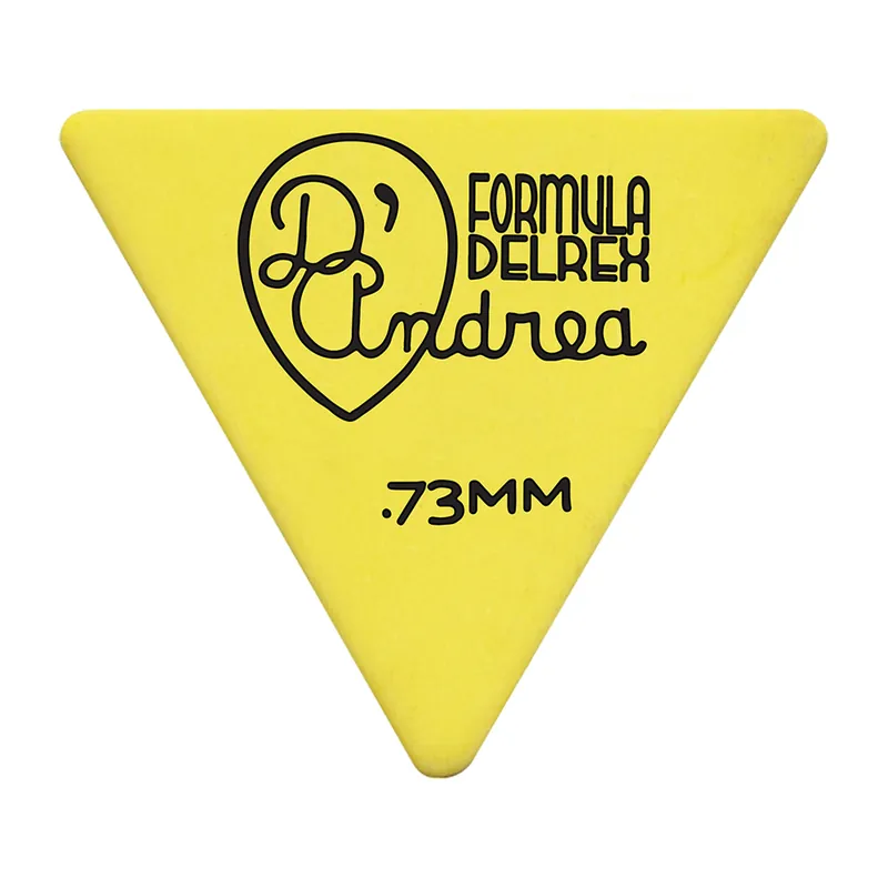 Expressversand D'Andrea Formula Delrex Picks - 355 Shape (RD355 .73MD), 72 pcs Refill Bag, 0.73 mm, Yellow