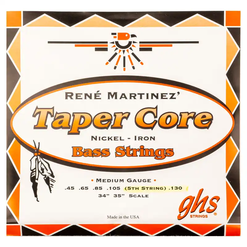 GHS Taper Core René Martinez - 5-RMB - Bass String Set, 5-String, Medium, .045-.130 Abverkauf