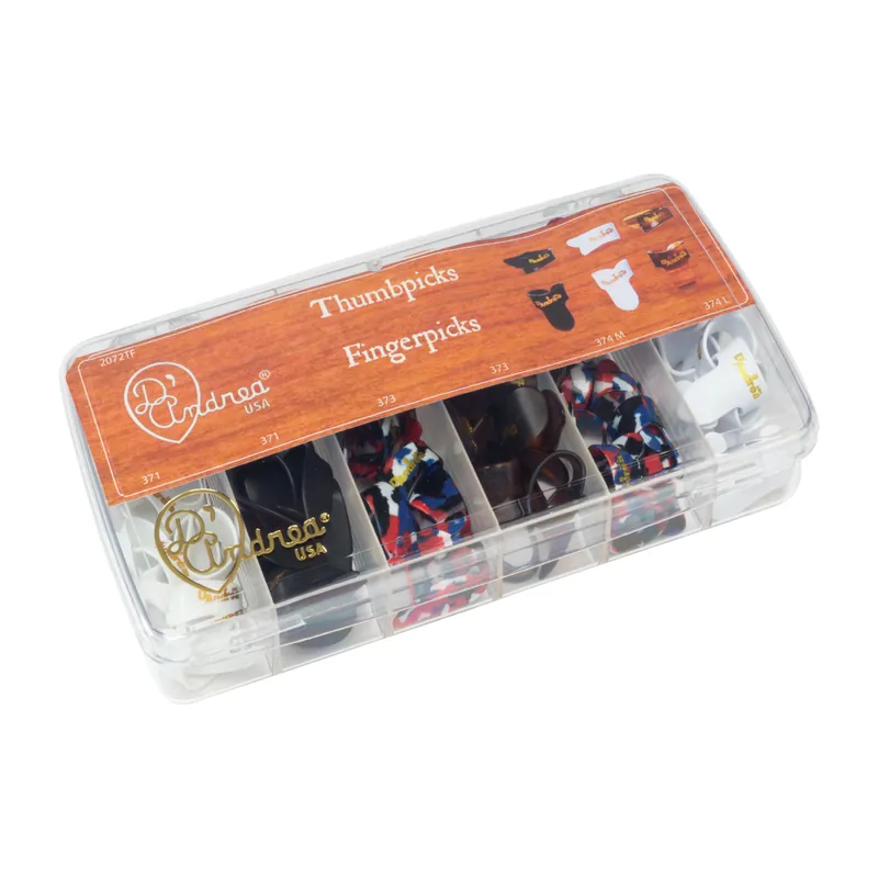 Ausverkauf D'Andrea Thumb & Finger Picks (2072TF), 72 pcs Assorted Pick Kit