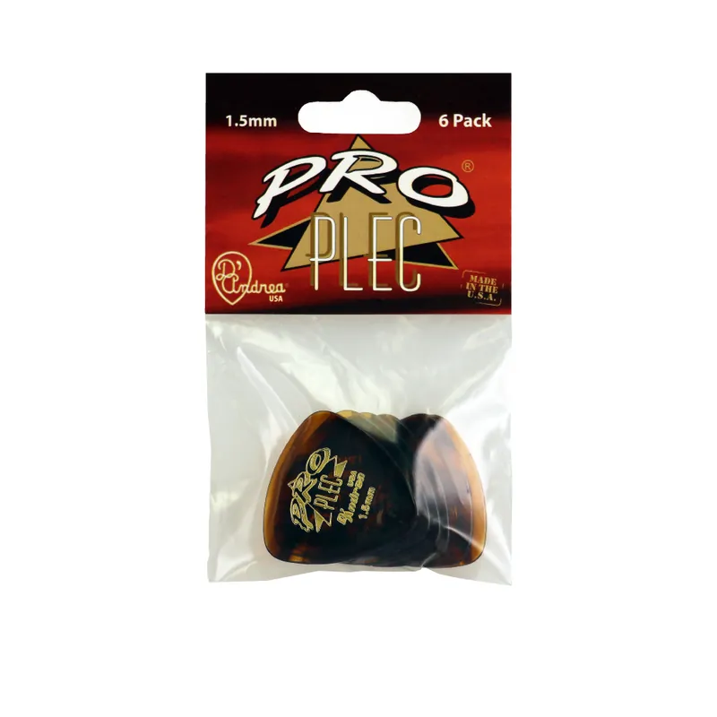 D'Andrea Pro Plec Picks - 346 Shape (PRO-6346), 6 pcs Pick Pack, 1.50 mm, Shell Mega-Angebot