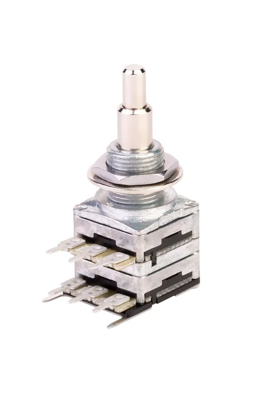 MEC Stacked Dual Mono Potentiometer, B100K/cc / B250K, Solid Shaft Bestseller