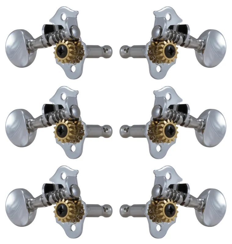 Grover V98C Sta-Tite Machine Head, Vertical - Guitar Machine Heads, 3 + 3 - Chrome Begrenztes Angebot