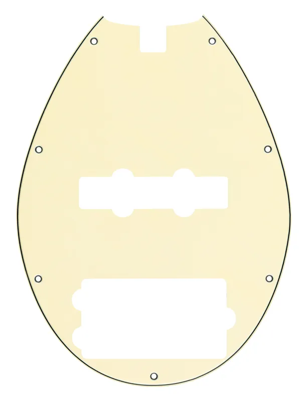 Sadowsky Parts - 21-Fret Vintage M/J Bass Pickguard - 4-String - Vintage White Nur Für Kurze Zeit