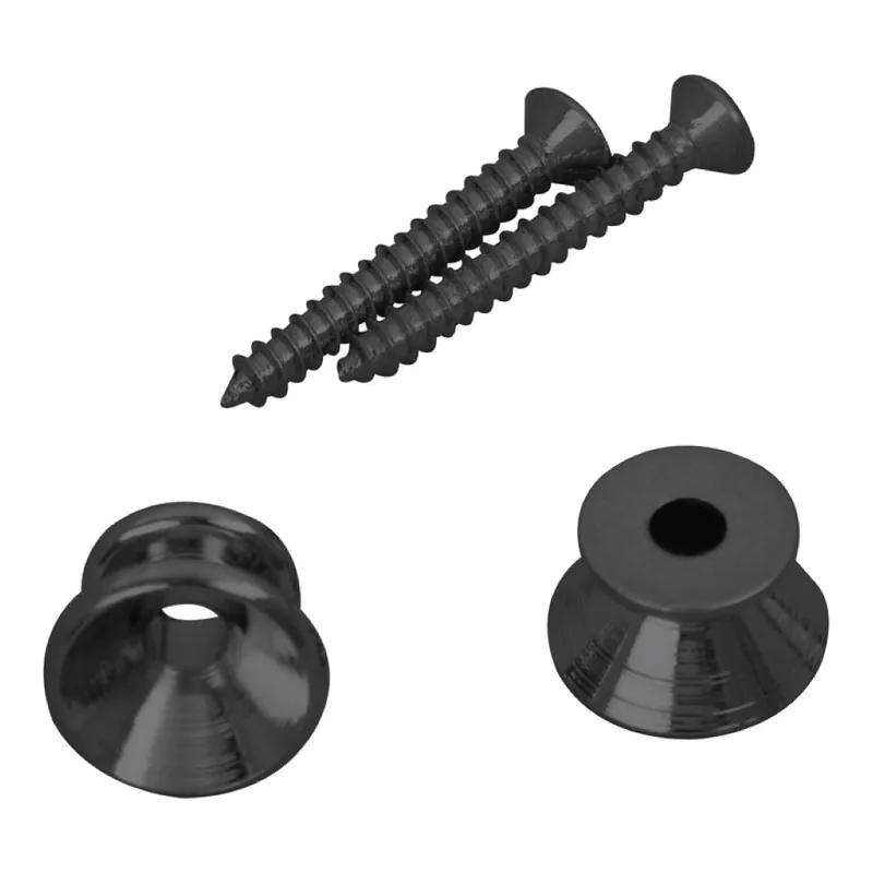 Letzte Chance D'Andrea Strap Buttons (EP2B), Black - 2 pcs (1 set)