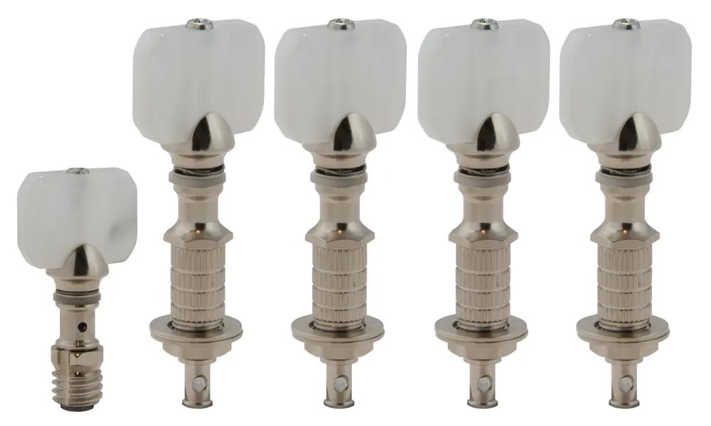 Sofort Bestellen Grover 886N Perma Tension Banjo Pegs with Square Pearloid Button - 5 pcs. - Nickel