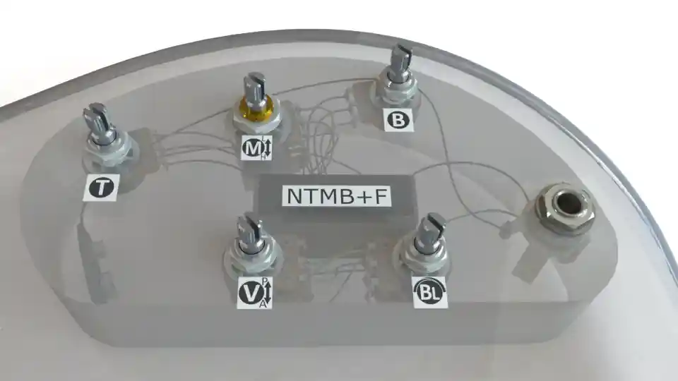 Preiswert Bartolini NTMB+F 3-Band Preamp (HR-5.2AP/918), 5 Pots, with Bypass