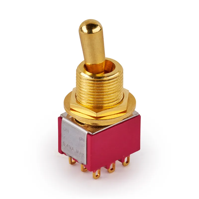 Direkt Vom Hersteller MEC Maxi Toggle Switch, Short, Solder Lugs, ON/ON, 3PDT - Gold