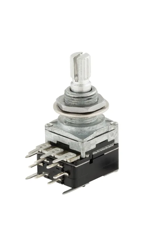 MEC Mono Potentiometer, A250K, Push/Pull, DPDT, Split Shaft Sonderaktion