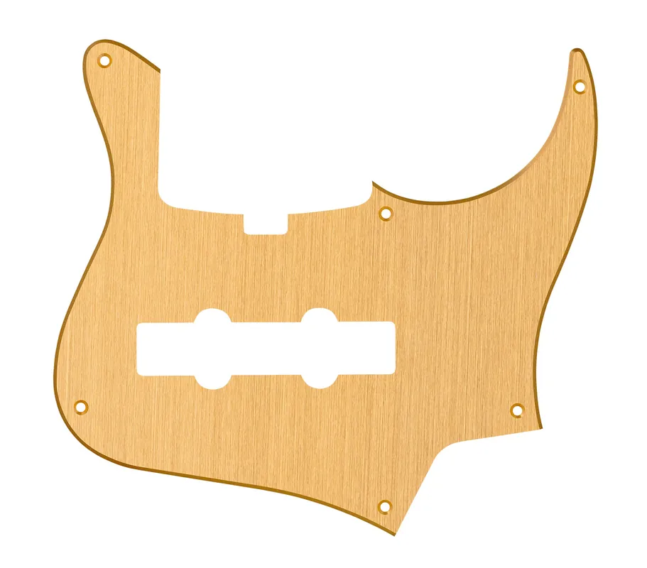 Neue Ware Sadowsky Parts - 24-Fret Vintage J/J Bass Pickguard - 5-String - Brushed Gold Aluminum