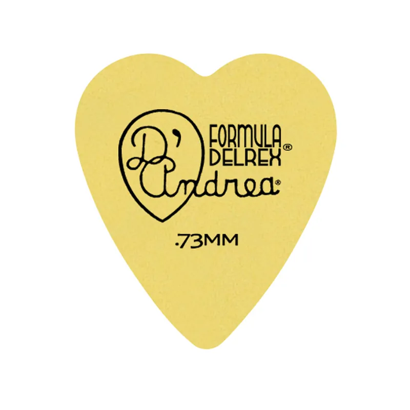 Bestseller D'Andrea Formula Delrex Picks - 323 Shape (RD323 .73MD), 72 pcs Refill Bag, 0.73 mm, Yellow