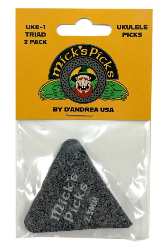 Kracherpreis D'Andrea Mick's Picks Uke-1 Triad - Triangle Shape (UKE-1 TRIAD), 2 pcs Pick Pack, 2.50 mm, Grey