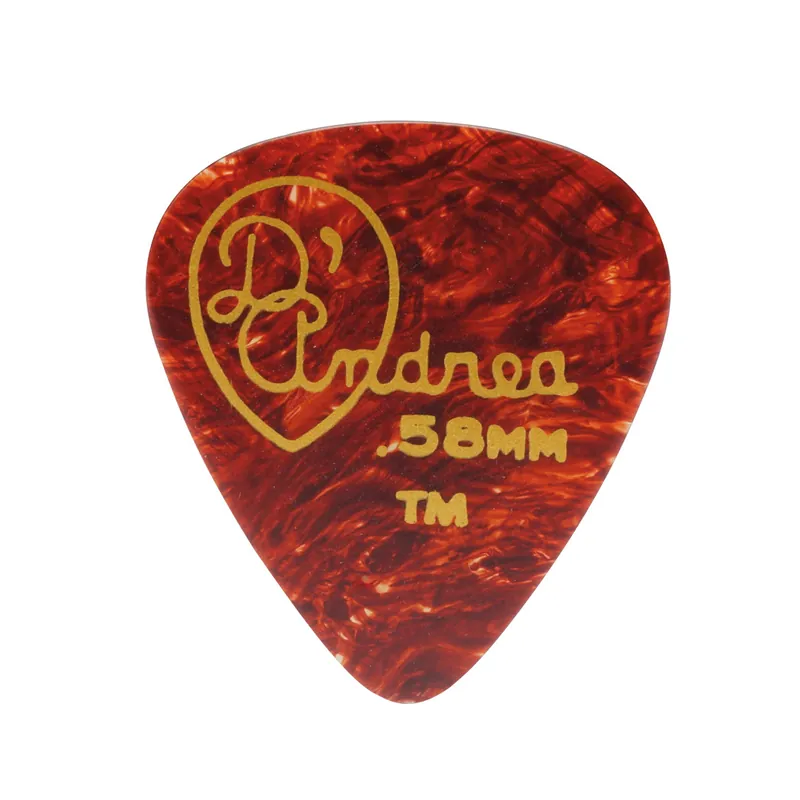D'Andrea Shell Celluloid Picks - 351 Shape (RG351 .58TM), 72 pcs Refill Bag, 0.58 mm, Shell Heißes Angebot