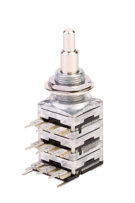 MEC Stacked Stereo + Mono Potentiometer, (B100K + B100K), B50K/cc, Solid Shaft Meistverkauft