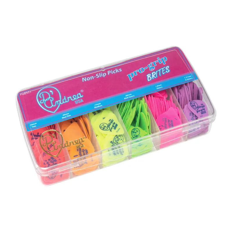 Versand Am Gleichen Tag D'Andrea Pro-Grip Brites Picks - 351 Shape (PGB351), 432 pcs Pick Kit
