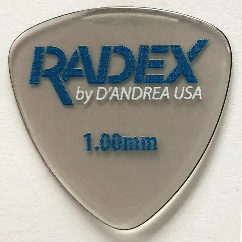 Preisknaller D'Andrea Radex Picks - 346 Shape (RDX346 1.00), 6 pcs Pick Pack, 1.00 mm, Smoke