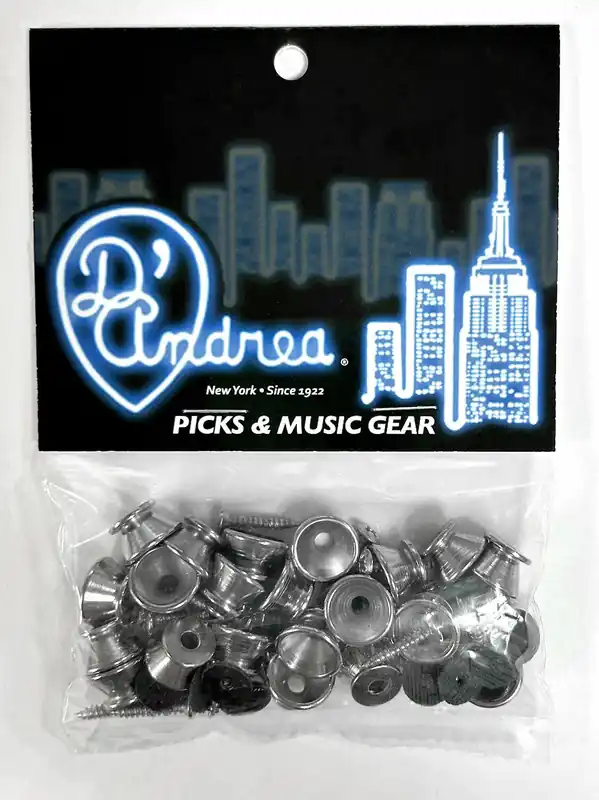 D'Andrea Strap Buttons (EP24C), Chrome - 24 pcs (12 sets) Kostenloser Versand