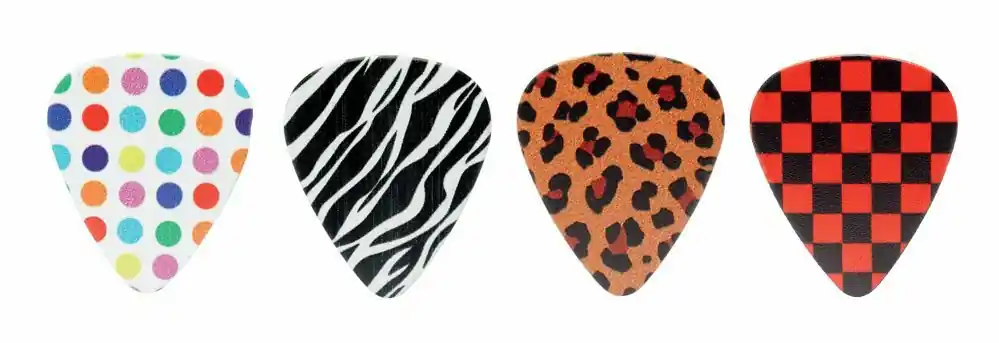 D'Andrea Cool Plecs "Patterns" - 351 Shape (RPPAM), 12 pcs Assorted Pick Pack, 0.71 mm Preisknaller