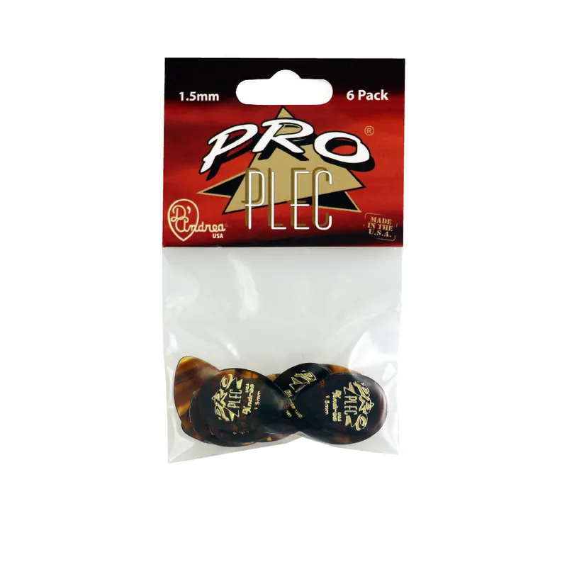 Begrenztes Angebot D'Andrea Pro Plec Picks - 358 Shape (PRO-6358), 6 pcs Pick Pack, 1.50 mm, Shell