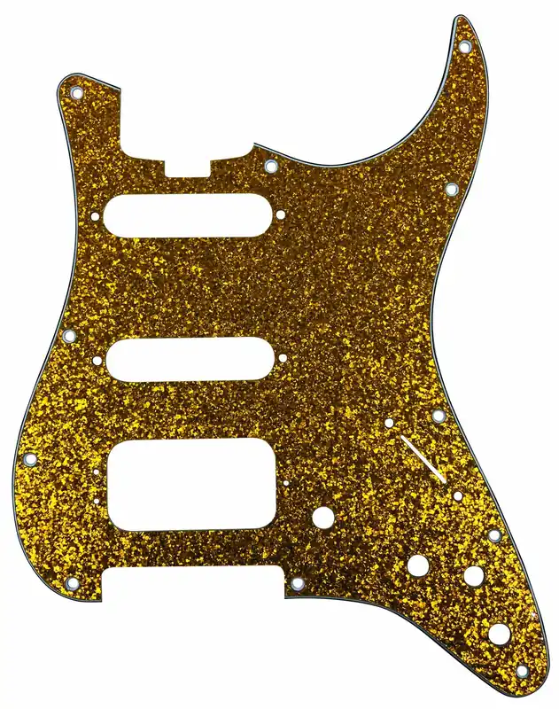 Neu D'Andrea ST-Style HSS Pickguard (DPP ST GOS HSS), Gold Sparkle