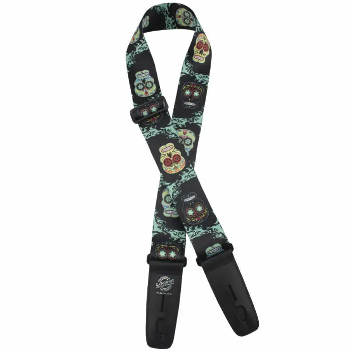 Lock-It Strap 2" Poly Plush (LIS 103-S38), Sugar Skulls Schneller Versand